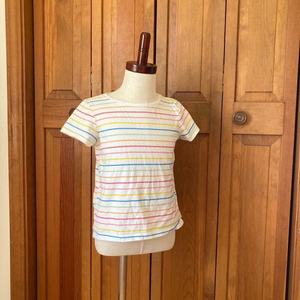Old Navy Striped Girls Tee, Size 6-7